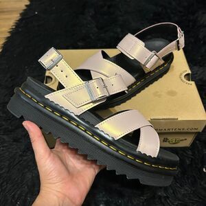 DR MARTENS Voss II iridescent pink gladiator platform sandals shoes sz 9 new